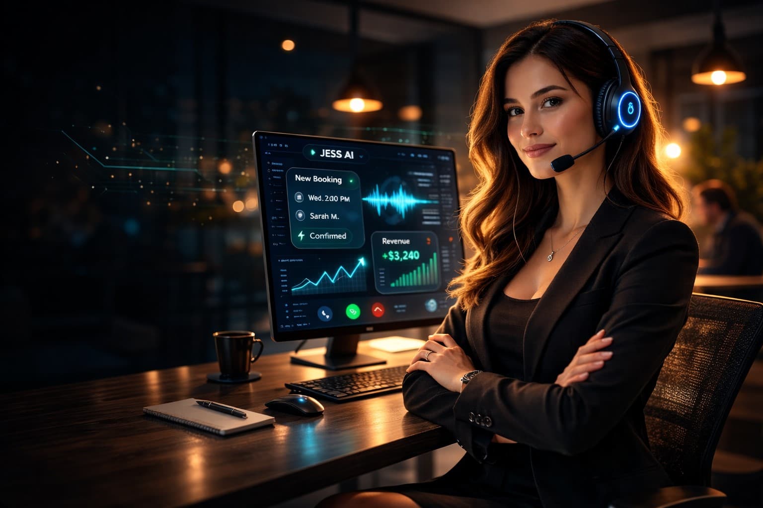 Business phone call answered instantly by AI receptionist